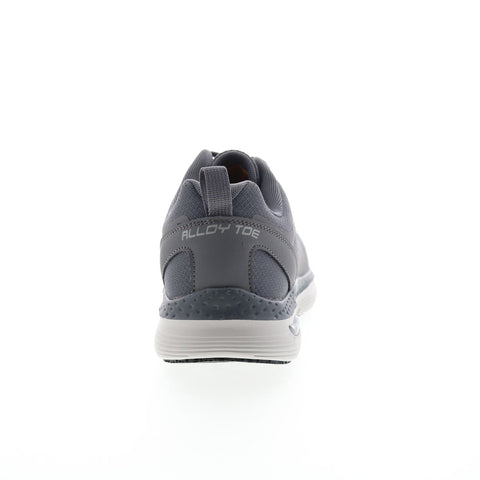 Skechers Arch Fit Slip Resistant SR Vigorit Mens Gray Wide Athletic Work Shoes