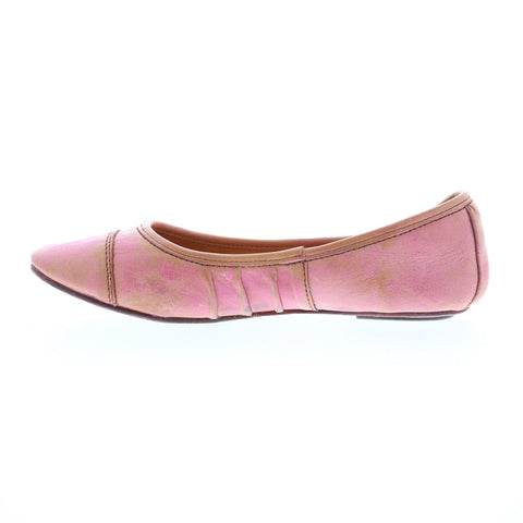 Bed Stu Step F301601 Womens Pink Leather Slip On Ballet Flats Shoes