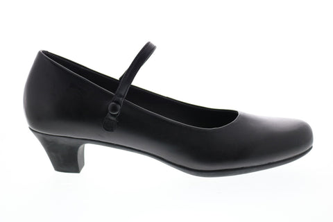 Camper Helena bajo 20202-088 Womens Black Leather Strap Heels Pumps Shoes