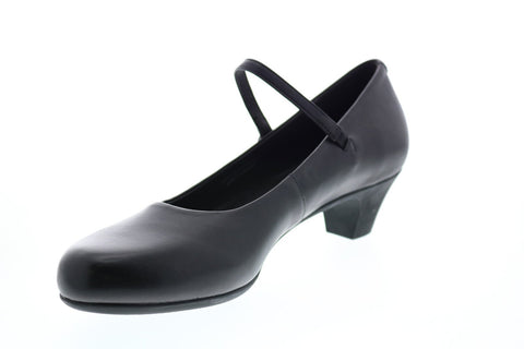 Camper Helena bajo 20202-088 Womens Black Leather Strap Heels Pumps Shoes