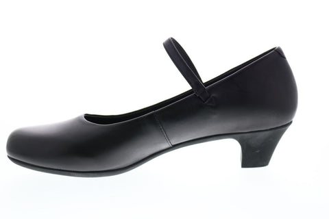 Camper Helena bajo 20202-088 Womens Black Leather Strap Heels Pumps Shoes