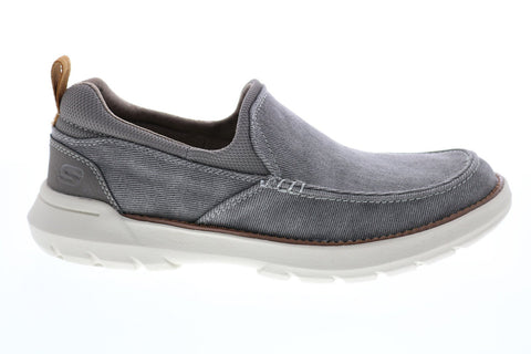Skechers Doveno Hangout 204050 Mens Gray Loafers & Slip Ons Casual Shoes