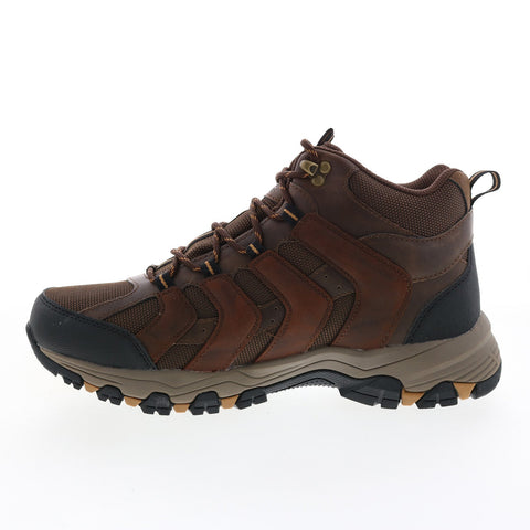 Skechers Relaxed Fit Selmen Relodge 204076 Mens Brown Leather Hiking Boots
