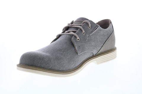 Skechers Matlo Bresen 204089 Mens Gray Canvas Oxfords & Lace Ups Plain Toe Shoes