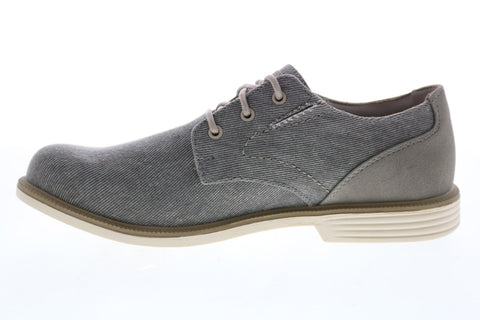 Skechers Matlo Bresen 204089 Mens Gray Canvas Oxfords & Lace Ups Plain Toe Shoes