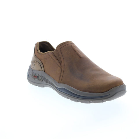 Skechers Relaxed Fit Motley Orago 204182 Mens Brown Loafers Casual Shoes