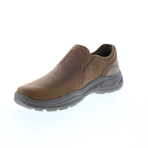 Skechers Relaxed Fit Motley Orago 204182 Mens Brown Loafers Casual Shoes