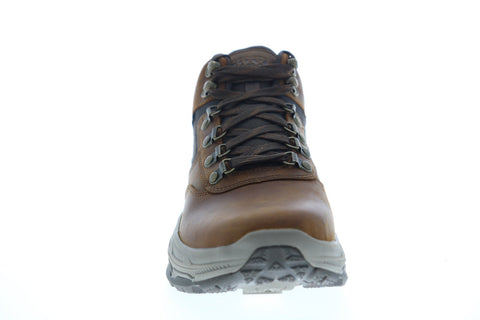 Skechers Max Stout Onvoy 204200 Mens Brown Leather Lace Up Hiking Boots