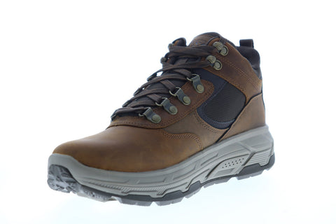 Skechers Max Stout Onvoy 204200 Mens Brown Leather Lace Up Hiking Boots