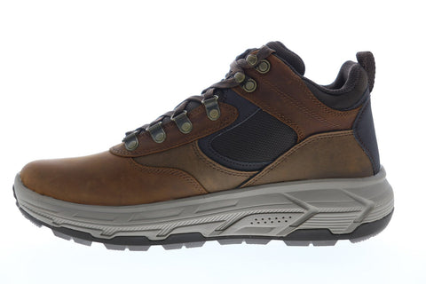 Skechers Max Stout Onvoy 204200 Mens Brown Leather Lace Up Hiking Boots