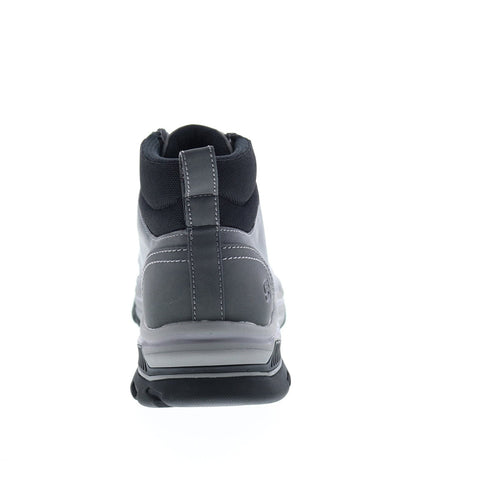 Skechers Ralcon Top Point 204207 Mens Gray Leather Lace Up Ankle Boots