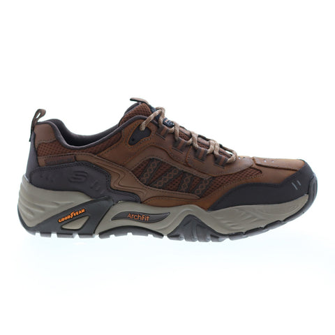 Skechers Arch Fit Recon Jericko 204412 Mens Brown Athletic Hiking Shoes