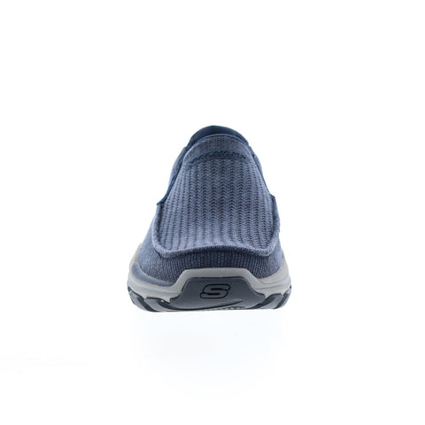 Skechers Relaxed Fit Respected Vernon 204437 Mens Blue Loafers Casual Shoes