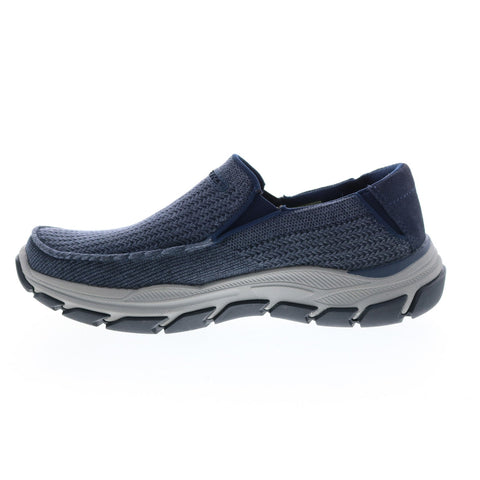 Skechers Relaxed Fit Respected Vernon 204437 Mens Blue Loafers Casual Shoes