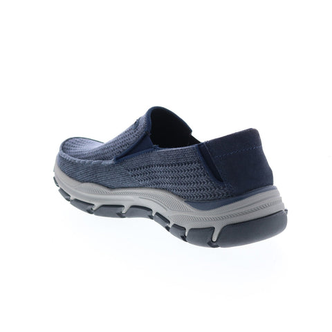 Skechers Relaxed Fit Respected Vernon 204437 Mens Blue Loafers Casual Shoes