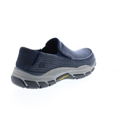 Skechers Relaxed Fit Respected Vernon 204437 Mens Blue Loafers Casual Shoes