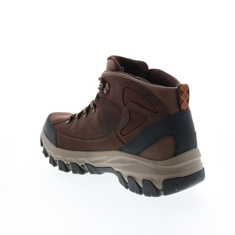 Skechers Edgemont Dalano 204632 Mens Brown Leather Lace Up Hiking Boots