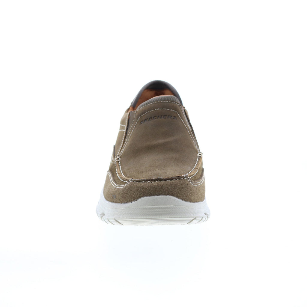 Skechers Relaxed Fit Arch Fit Vortell Navato Mens Brown Loafers Casual ...