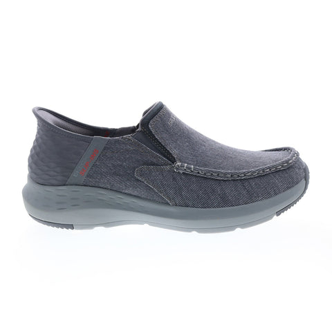 Skechers Parson Dewitt 204806WW Mens Gray Extra Wide Loafers Casual Shoes