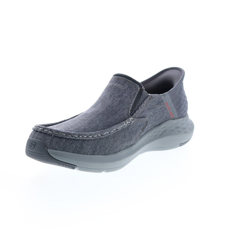 Skechers Parson Dewitt 204806WW Mens Gray Extra Wide Loafers Casual Shoes