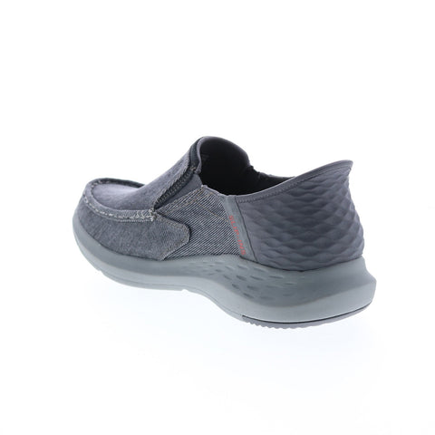 Skechers Parson Dewitt 204806WW Mens Gray Extra Wide Loafers Casual Shoes