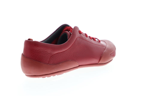 Camper Peu Senda 20614-085 Womens Red Leather Lace Up Low Top Sneakers Shoes