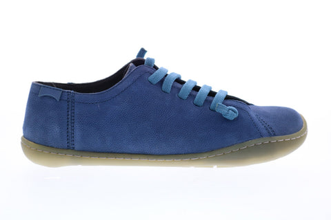 Camper Peu Cami 20848-131 Womens Blue Leather Lace Up Euro Sneakers Shoes