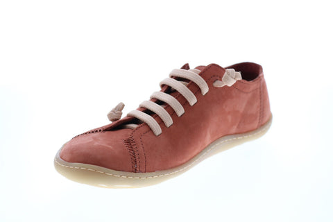 Camper Peu Cami 20848-158 Womens Orange Nubuck Lace Up Euro Sneakers Shoes