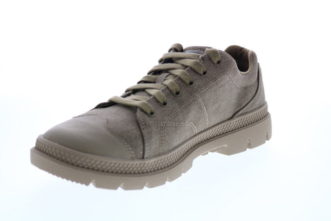Skechers Roadout Pelson 210012 Mens Gray Canvas Lifestyle Sneakers Shoes