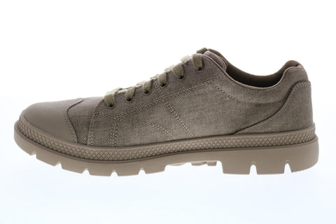 Skechers Roadout Pelson 210012 Mens Gray Canvas Lifestyle Sneakers Shoes