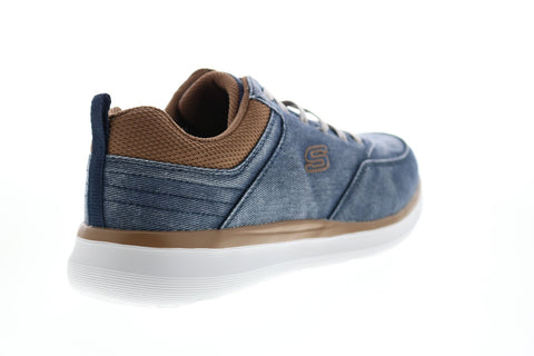 Skechers Delson 2.0 Kemper 210024 Mens Blue Canvas Lifestyle Sneakers Shoes