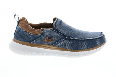 Skechers Delson 2.0 Larwin 210025 Mens Blue Canvas Lifestyle Sneakers Shoes