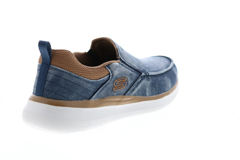 Skechers Delson 2.0 Larwin 210025 Mens Blue Canvas Lifestyle Sneakers Shoes