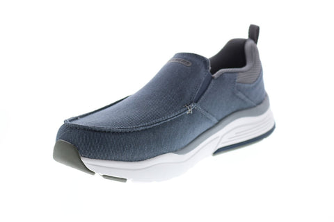Skechers Benago Stockton 210097 Mens Blue Canvas Lifestyle Sneakers Shoes