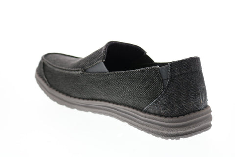 Skechers Melson Ralo 210103 Mens Black Canvas Loafers & Slip Ons Casual Shoes