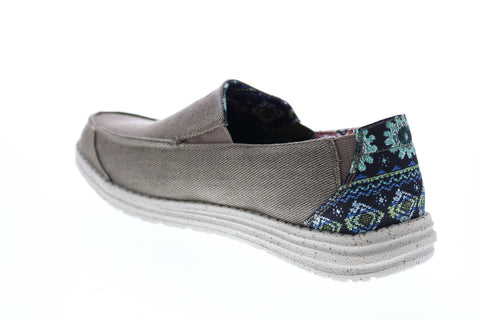 Skechers Melson Ralo 210103 Mens Brown Canvas Loafers & Slip Ons Casual Shoes