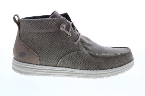 Skechers Melson Forlen 210105 Mens Brown Canvas Ankle Boots Boots