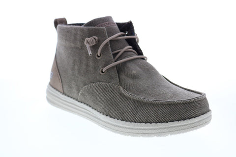 Skechers Melson Forlen 210105 Mens Brown Canvas Ankle Boots Boots