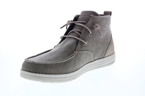 Skechers Melson Forlen 210105 Mens Brown Canvas Ankle Boots Boots