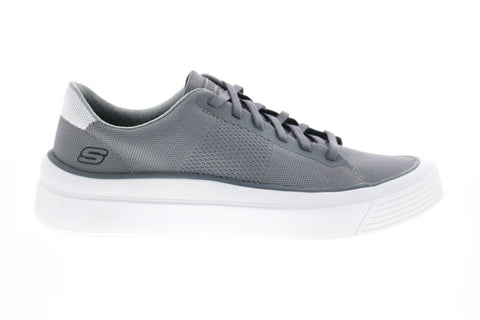 Skechers Viewport Heldren 210131 Mens Gray Mesh Lifestyle Sneakers Shoes