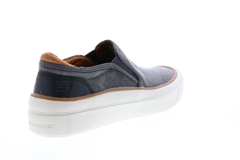 Skechers Viewport Romell 210292 Mens Black Canvas Lifestyle Sneakers Shoes