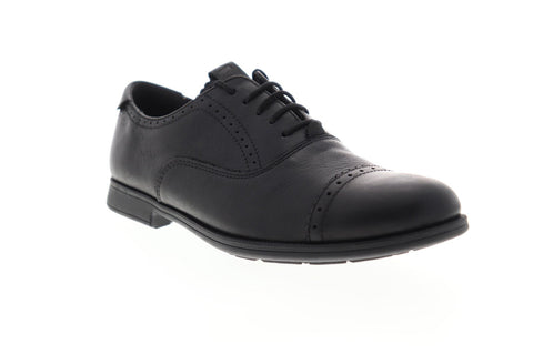 Camper Mil 21492-040 Womens Black Leather Dress Lace Up Oxfords Shoes