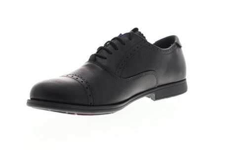 Camper Mil 21492-040 Womens Black Leather Dress Lace Up Oxfords Shoes