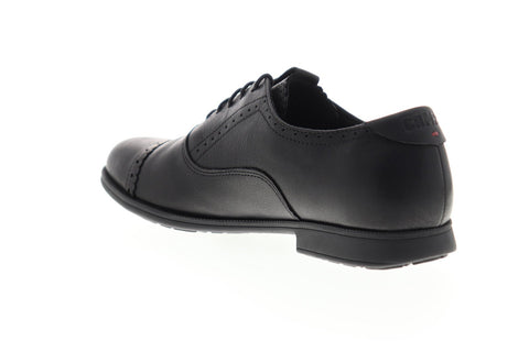 Camper Mil 21492-040 Womens Black Leather Dress Lace Up Oxfords Shoes
