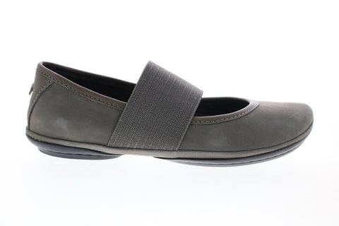 Camper Right Nina 21595-143 Womens Gray Suede Slip On Ballet Flats Shoes