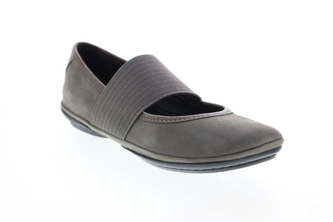 Camper Right Nina 21595-143 Womens Gray Suede Slip On Ballet Flats Shoes
