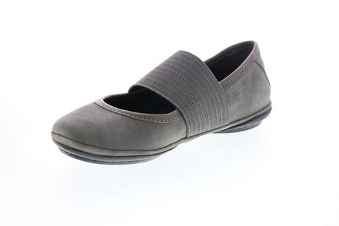 Camper Right Nina 21595-143 Womens Gray Suede Slip On Ballet Flats Shoes