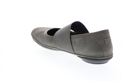 Camper Right Nina 21595-143 Womens Gray Suede Slip On Ballet Flats Shoes