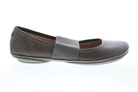 Camper Right Nina 21595-164 Womens Brown Leather Slip On Ballet Flats Shoes