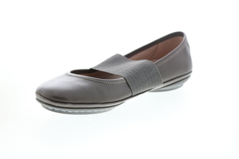 Camper Right Nina 21595-164 Womens Brown Leather Slip On Ballet Flats Shoes